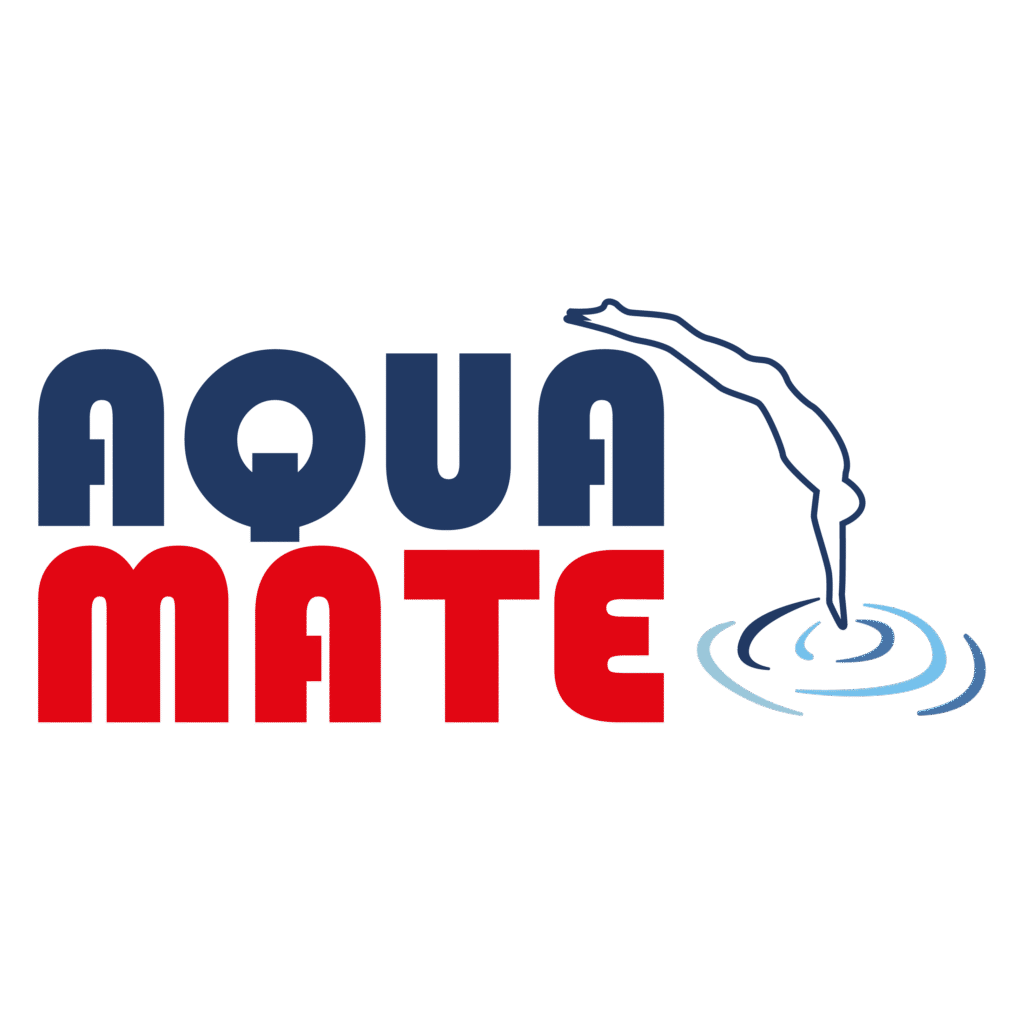 Aqua'mate - Client de l'agence de communication Le cœur à l'ouvrage, basée dans la Loire Logo du client Aquamate, accompagné par l’agence Le Cœur à l’ouvrage